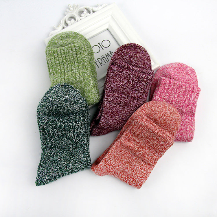 Retro bunny-style wool socks