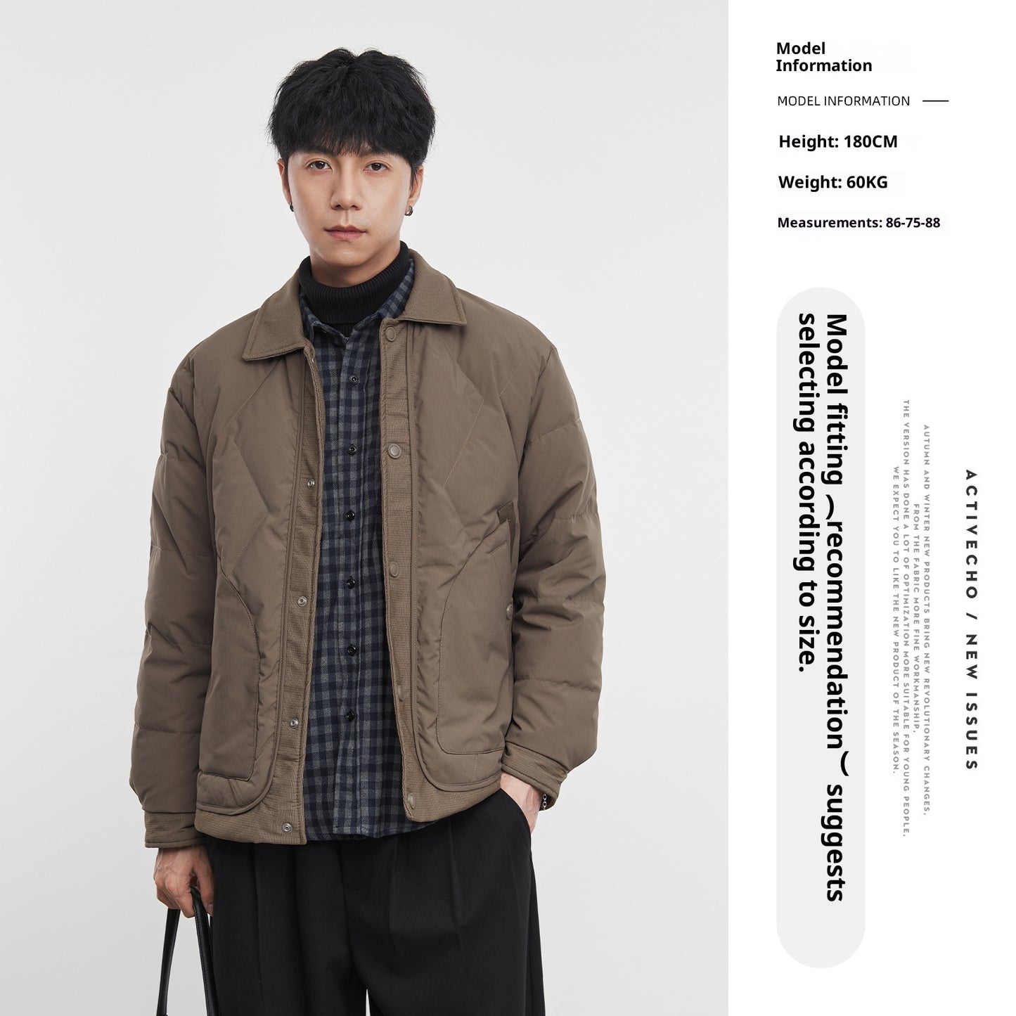 Lightweight Down Men's Coat Wide Jacket