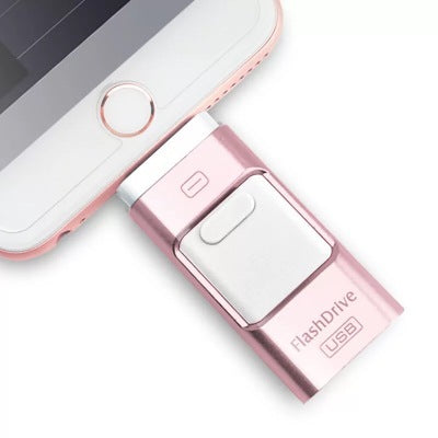 Three-in-One OTG USB Flash Drive for Computer and Cell Phone