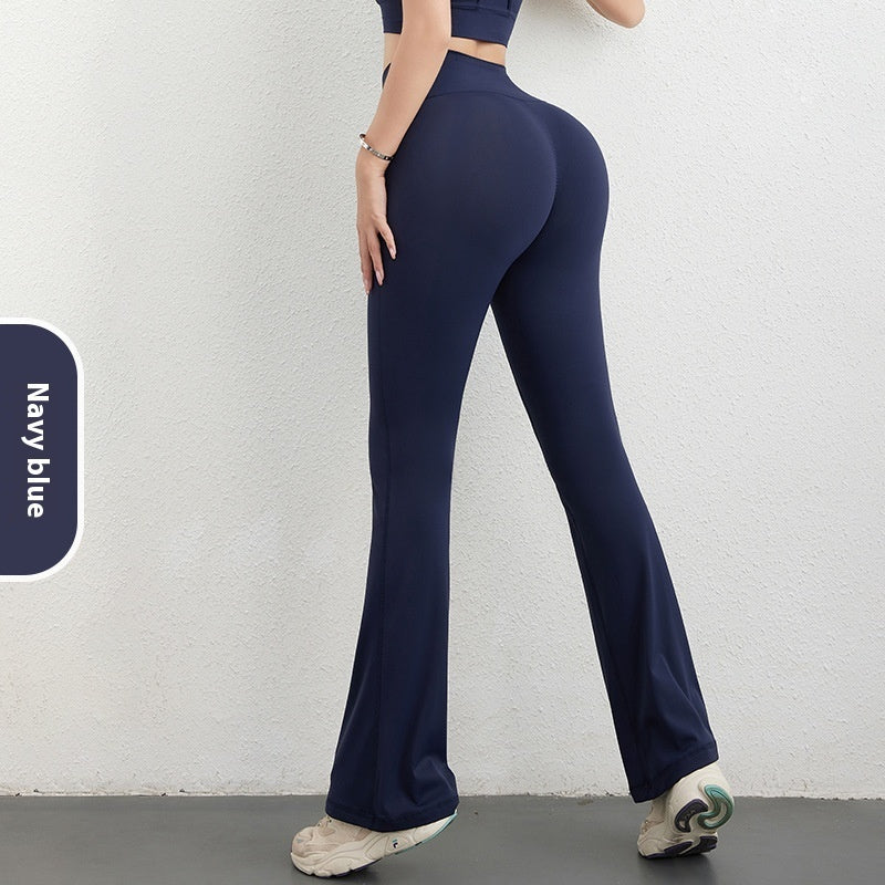 Women's Hip Raise High Waist Pocket Sports Bell-bottom Bag