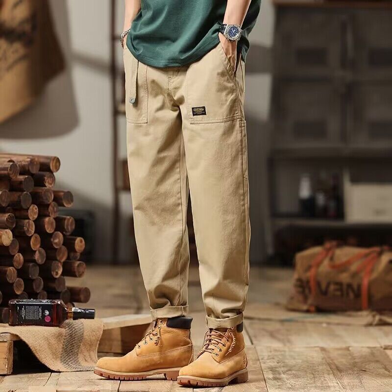 Men's Autumn Straight High Waist Overalls