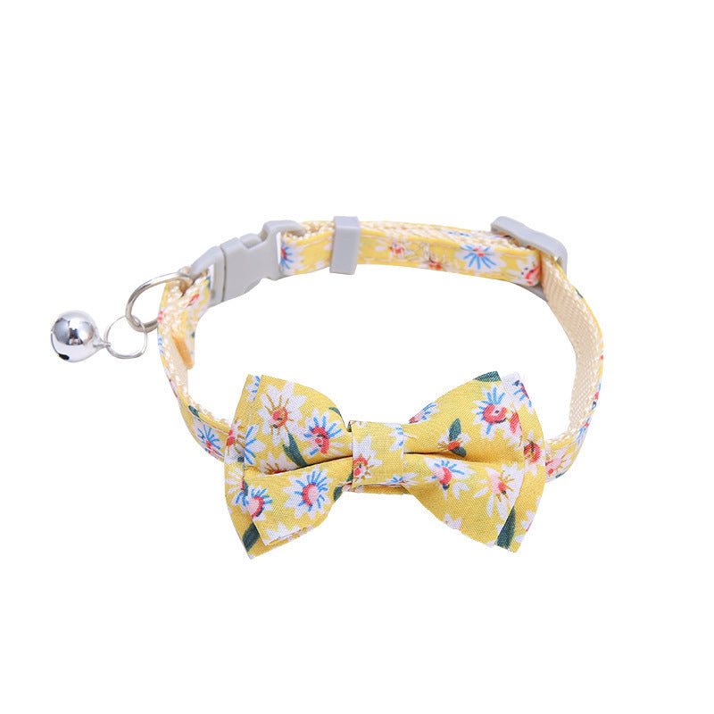 Collar For Small Dogs Christmas Quick Release Plaid Bow Tie Collar Necklace Cat Gato Collar Safety Elastic Bowtie With Bell