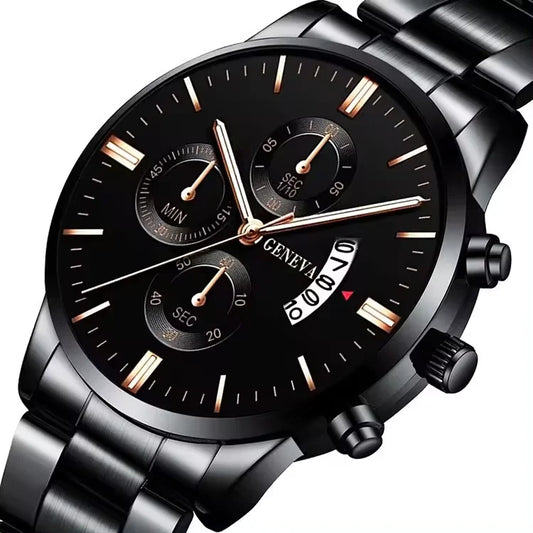 Business Men's Watch Luxury Dial Men's Leisure Quartz Watch Fashion Wristwatch
