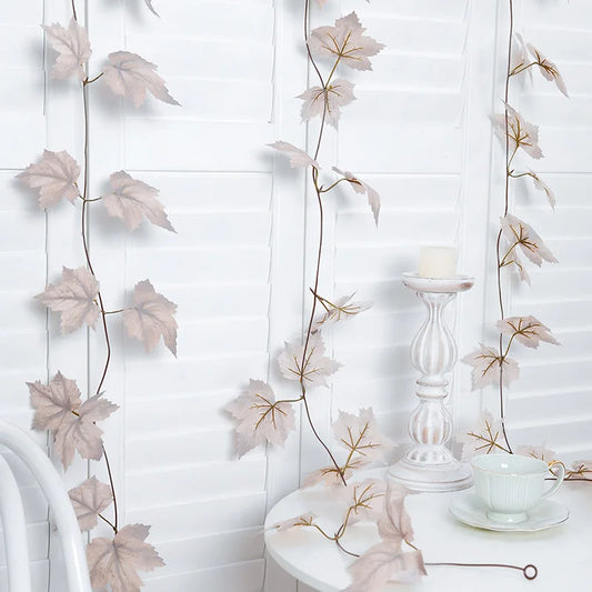 1pc simulation maple leaf vine, artificial leaves, autumn, Christmas, Halloween, harvest festival, Thanksgiving decoration