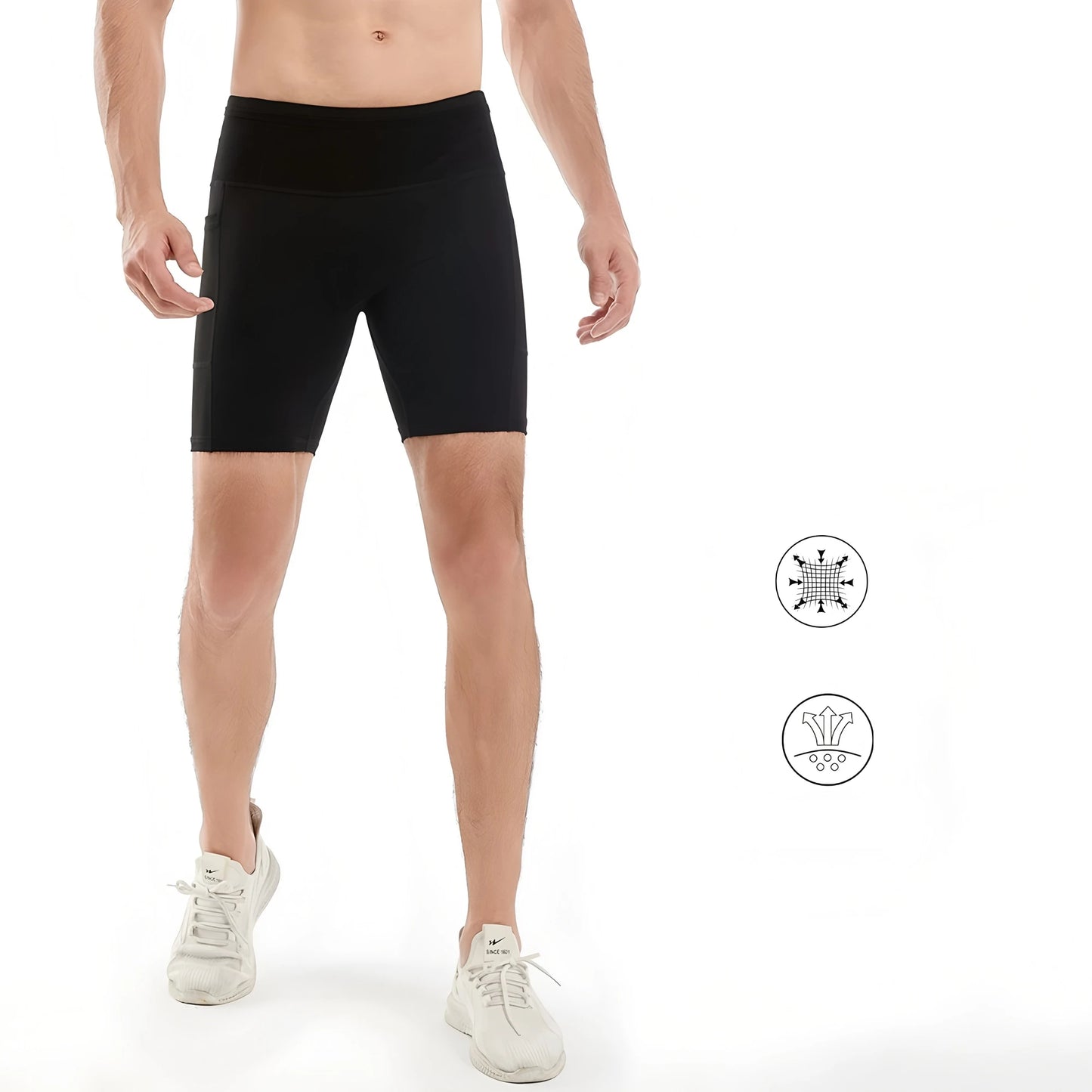 Mul-Pockets Compression Shorts 3.0 Mens Marathon Running Shorts Quick Dry Exercise Training Jogging Cycling Fitness Tight Shorts