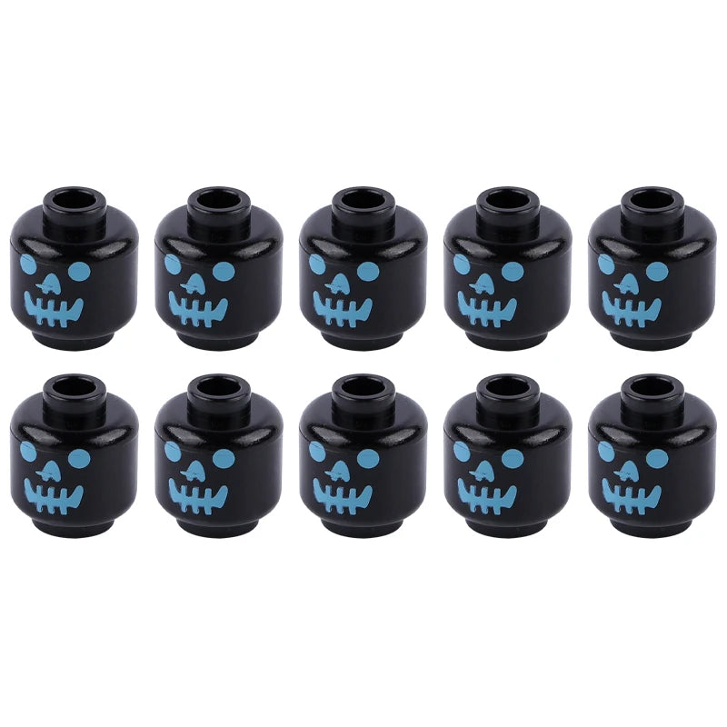 WW2 Military Army Soldier Figures Face Heads Building Blocks City Halloween Accessory Modern SWAT Minifigs Skull Parts Brick Toy