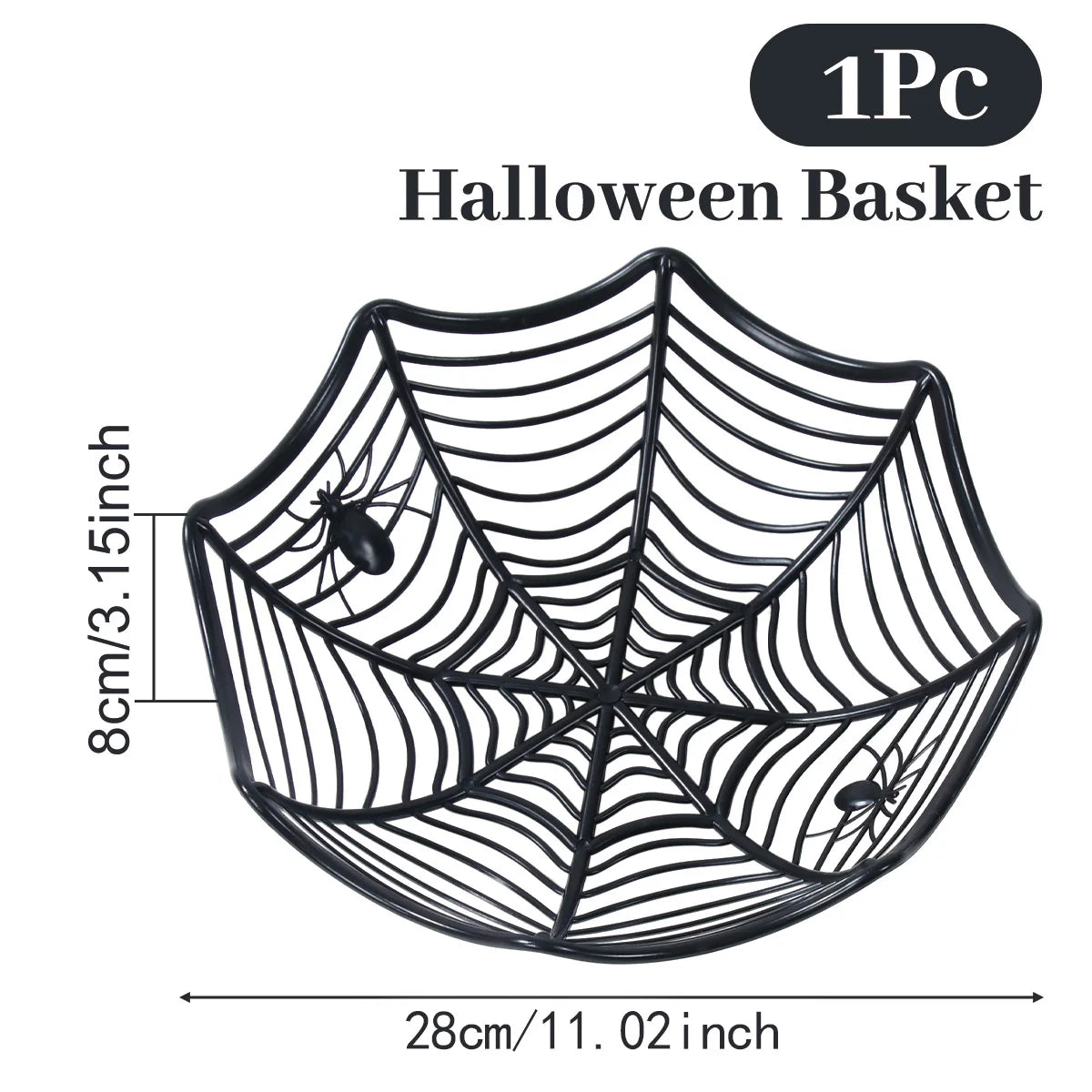 Halloween Spider Web Dessert Basket, Halloween Party Decoration 2025, Candy Bowl, Haunted House, Trick or Treat, Party Supplies, Snack Tray