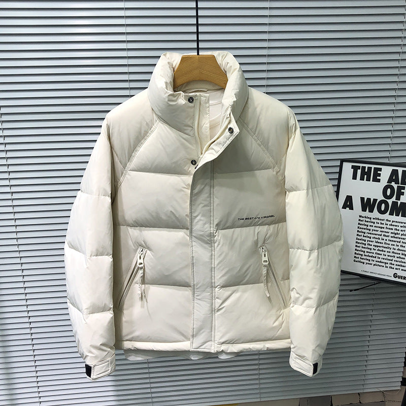 Stand Collar Men's Down Jacket Rooms Thick Warm Jacket