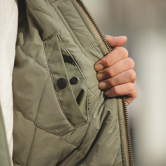 Army Green Winter Thickened Baseball Cotton-padded Jacket