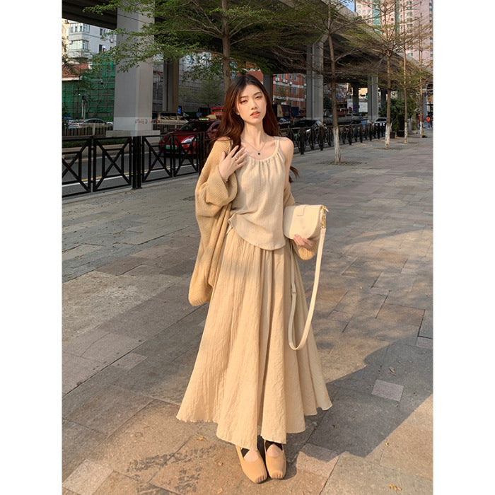 Autumn Wear Petite Set Long Dress