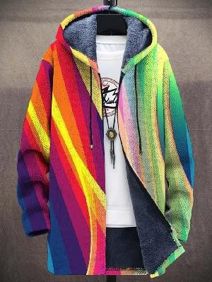 Casual Men's Zipper Hooded Cardigan Cotton-padded Jacket