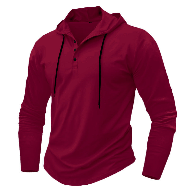 Sports Fitness Hooded Long Sleeve Men's Top