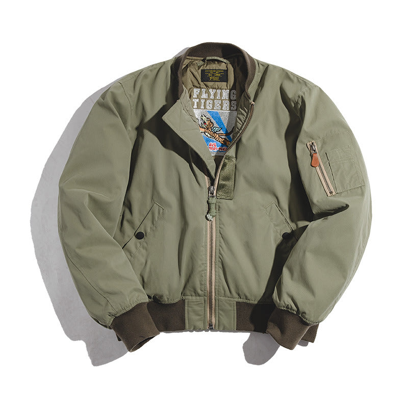 Army Green Winter Thickened Baseball Cotton-padded Jacket