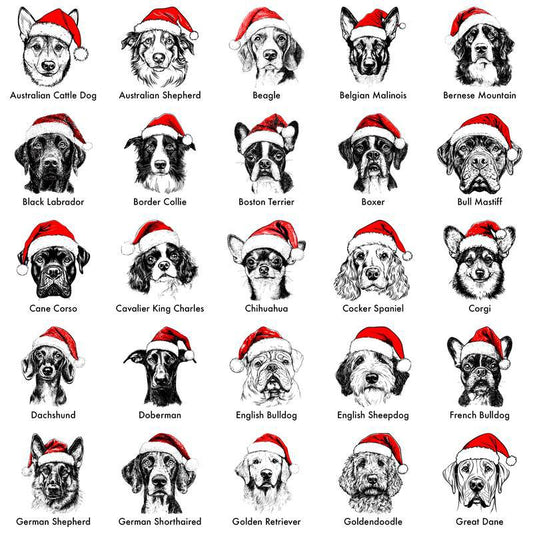 Christmas Puppy Print Polyester Round Neck Sweatshirt Unisex