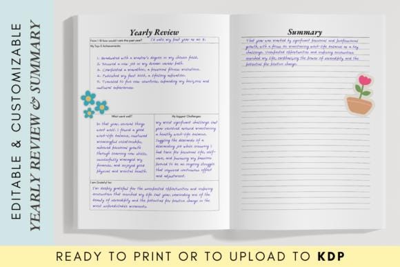 Monthly planner template 2025-2026: Habit tracker, editable Canva (PDF)