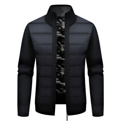 Men's Thickened Long-sleeve Cardigan Sweater Coat