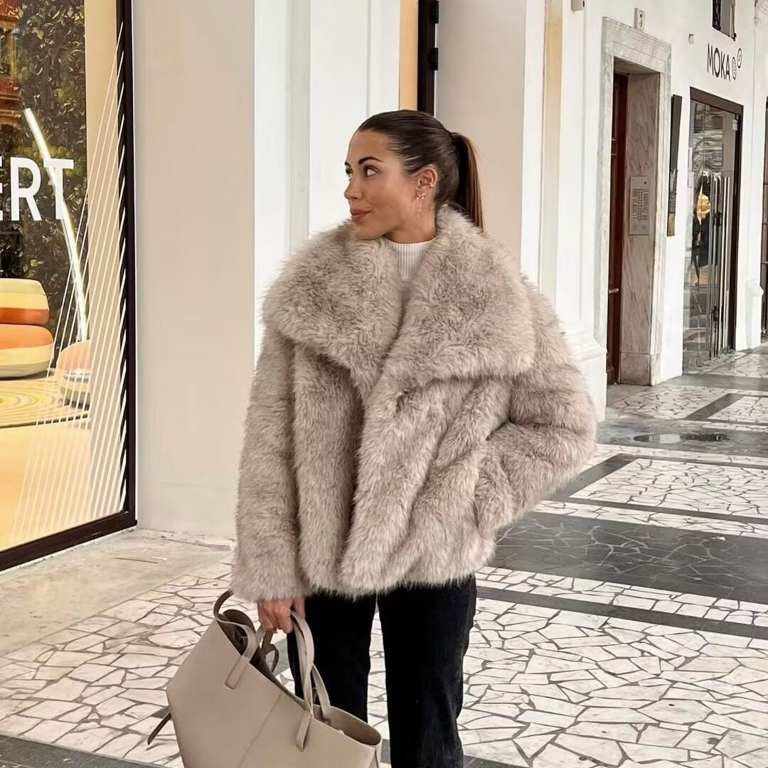 Women's Faux Fur Coat Short Chic