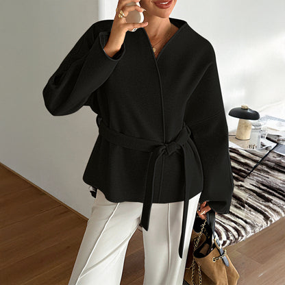 Casual Vacation Strap Long Sleeve Suit Coat Women's Clothing