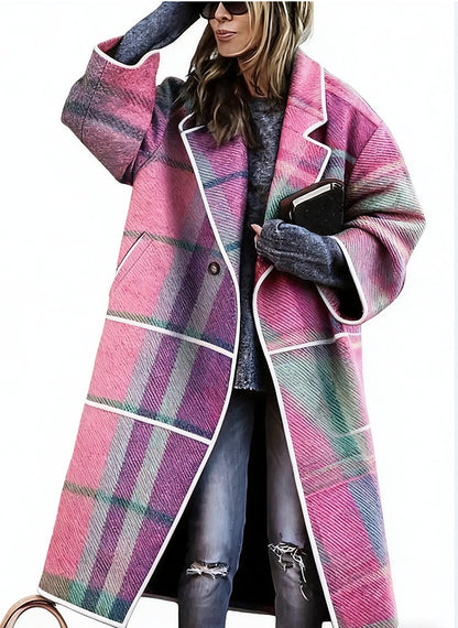 Lady's Multi-color Long-sleeved Coat