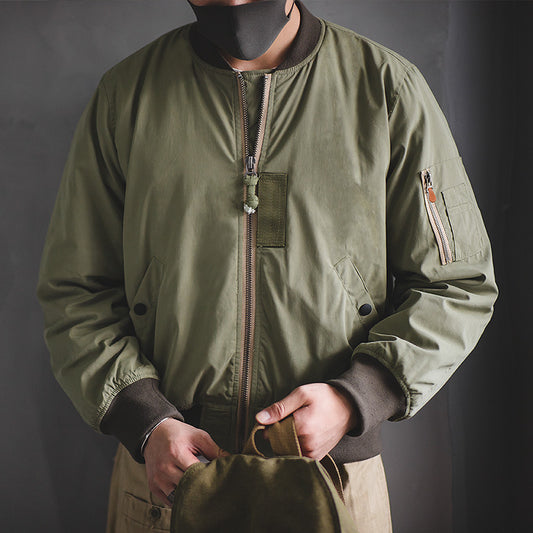 Army Green Winter Thickened Baseball Cotton-padded Jacket