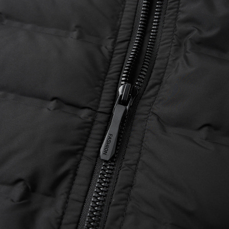 Short Stitching Down Jacket Men's Lightweight Warm Stand Collar