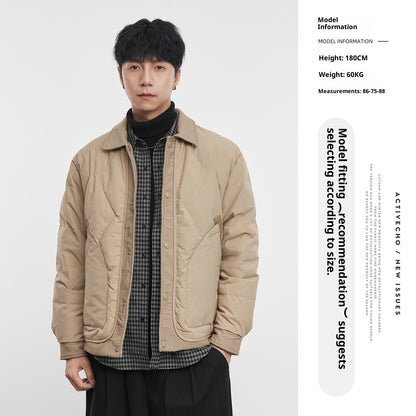 Lightweight Down Men's Coat Wide Jacket