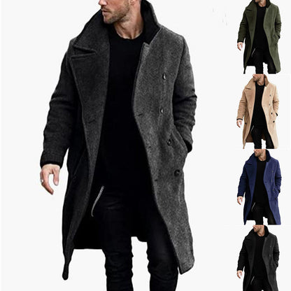 Men's Woolen Coat Thickened Coat