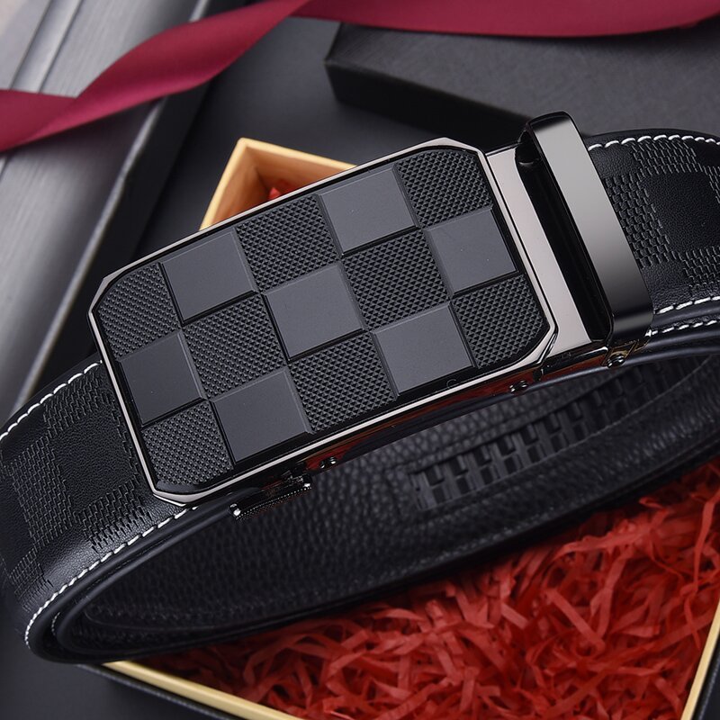Men's Automatic Leather Buckle Belt
