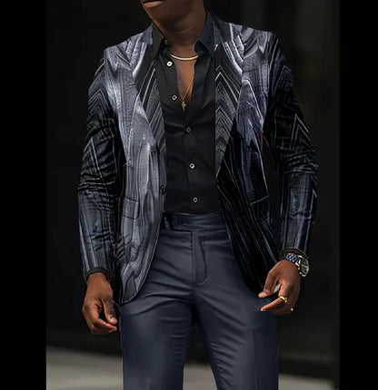 Casual All-match Dark Men's Coat