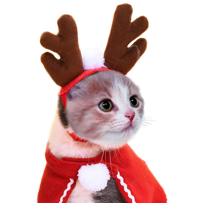 Pet Cat Dog Hat Headgear Scarf Cloak Makeover