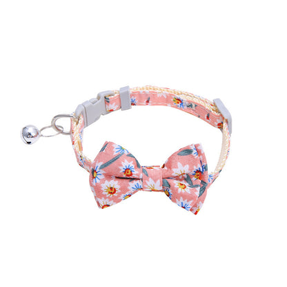Collar For Small Dogs Christmas Quick Release Plaid Bow Tie Collar Necklace Cat Gato Collar Safety Elastic Bowtie With Bell