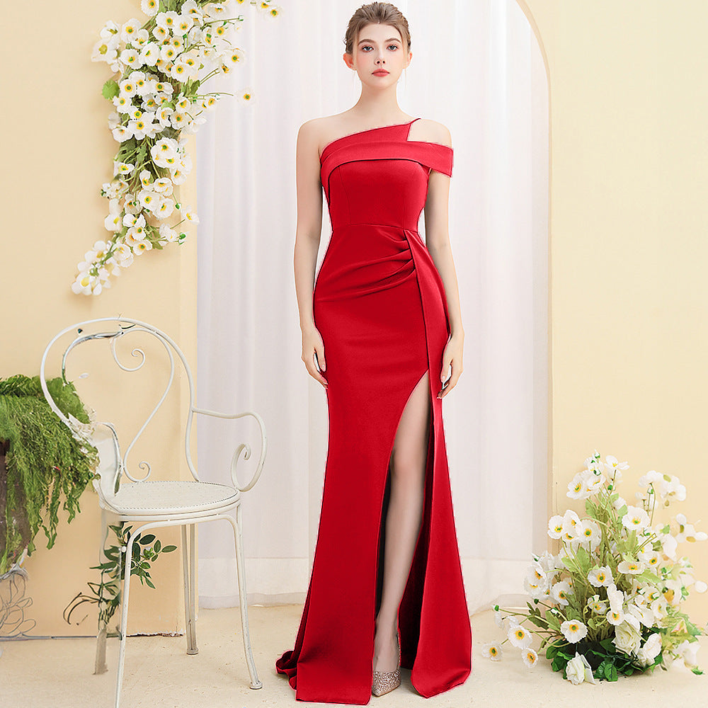 Women's Temperament Ladies Banquet Long Fish Tail Dress