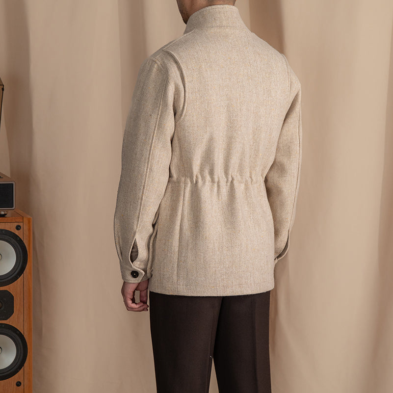 Retro Warm Tweed Jacket with Lapel, British Safari Jacket, Teda