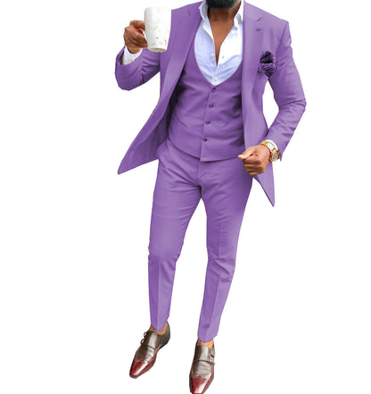 Men's three-piece casual business suit