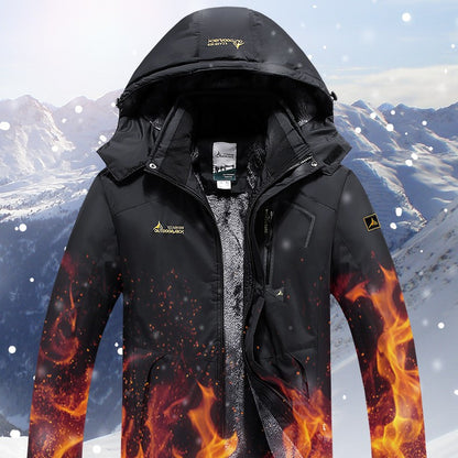 Mountaineering Clothing Couple Warm Cold-proof Cotton-padded Coat Plus Size