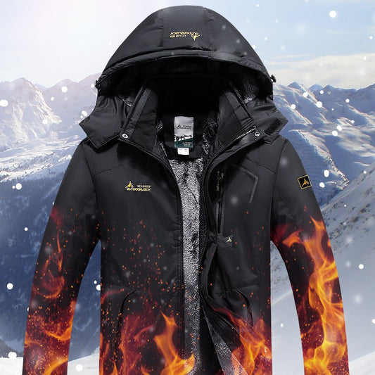 Mountaineering Clothing Couple Warm Cold-proof Cotton-padded Coat Plus Size