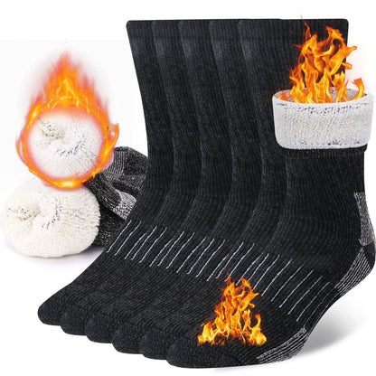 Men's And Women's Wool Round Neck Thickened Warm-keeping Socks