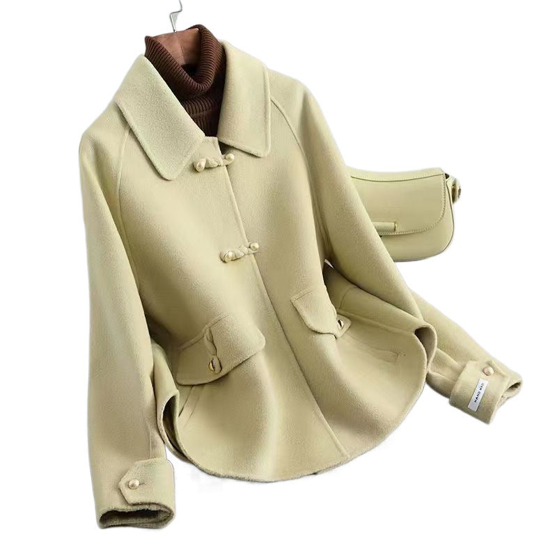Women's Loose Large Size Autumn And Winter Thickening Double-sided Woolen New Coat