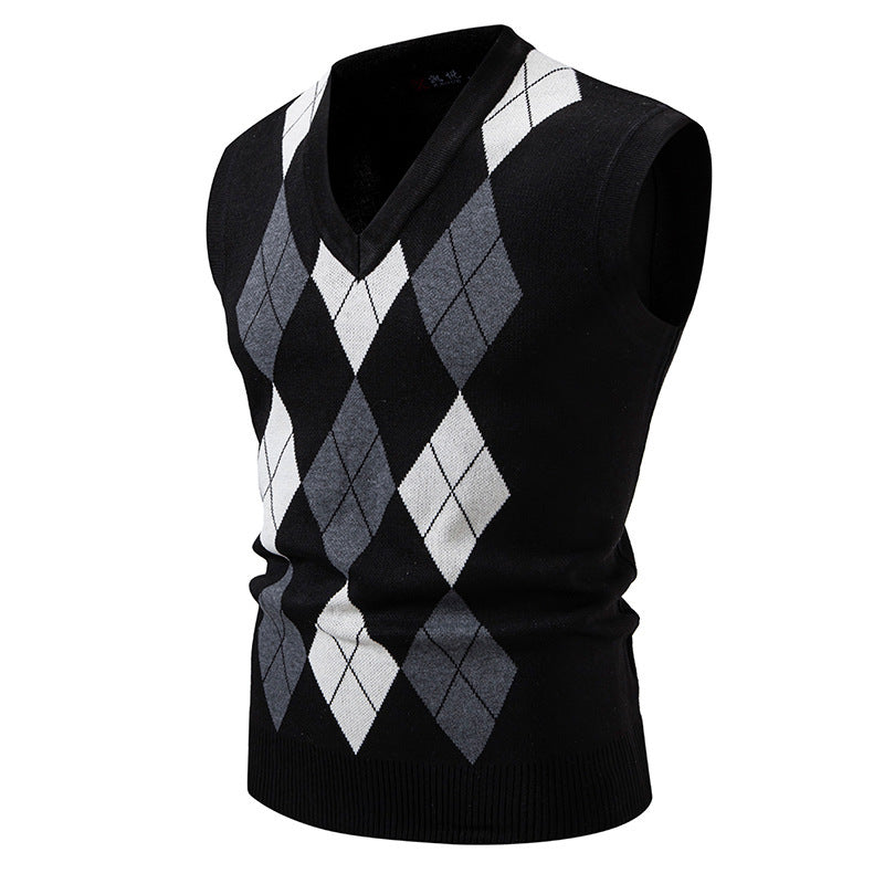 Women's Fashionable Plaid Pullover Leisure Sweater