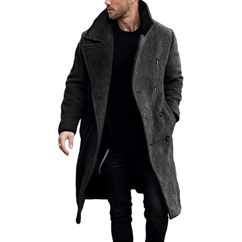 Men's Woolen Coat Thickened Coat
