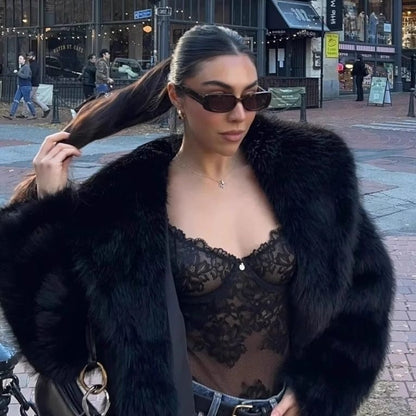 Women's Faux Fur Coat Short Chic