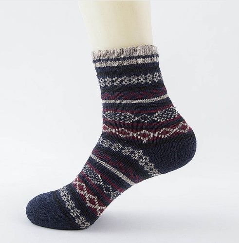 Winter Thick Warm Stripe Woolen Socks Casual Sock Business Socks