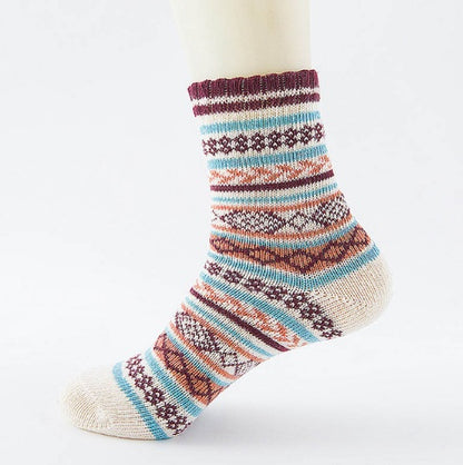 Winter Thick Warm Stripe Woolen Socks Casual Sock Business Socks