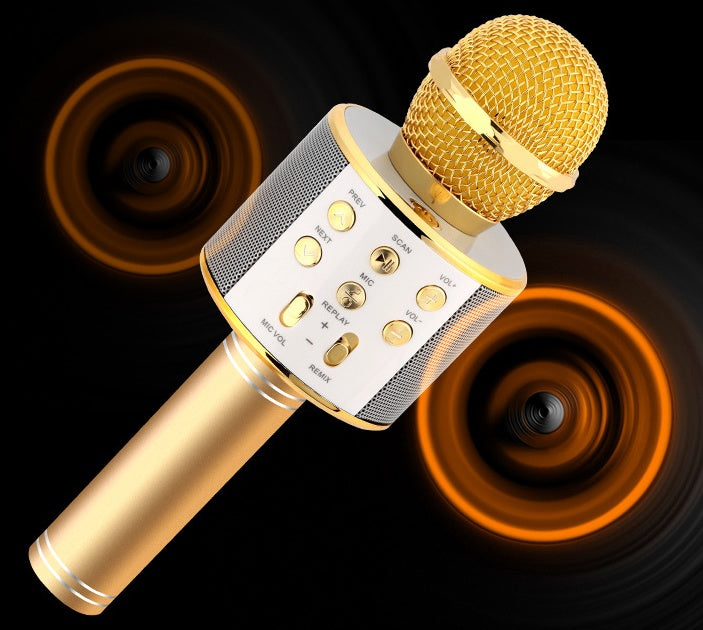 Bluetooth Wireless Microphone Mini Home Ktv For Music Playing Singing Speaker Player