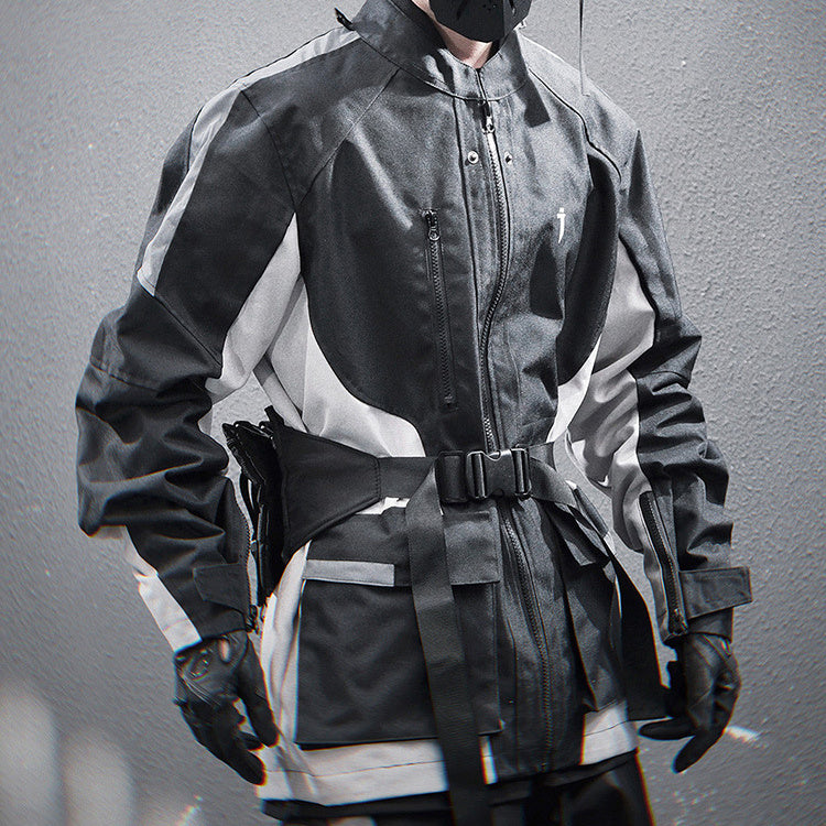 Outdoor Color Contrast Patchwork Loose Leisure Workwear Coat