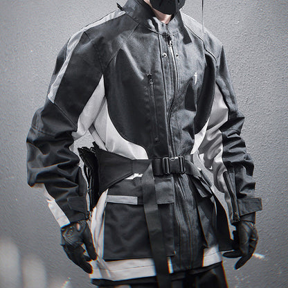 Outdoor Color Contrast Patchwork Loose Leisure Workwear Coat