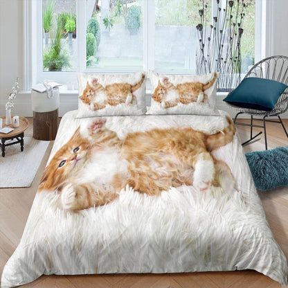 Pet Cat Pattern Down Quilt Cover