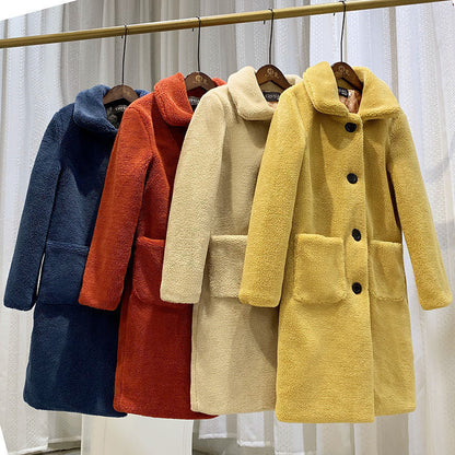 Women's Fur Korean Style Particle Short Coat Overcoat
