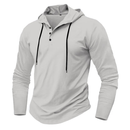 Sports Fitness Hooded Long Sleeve Men's Top