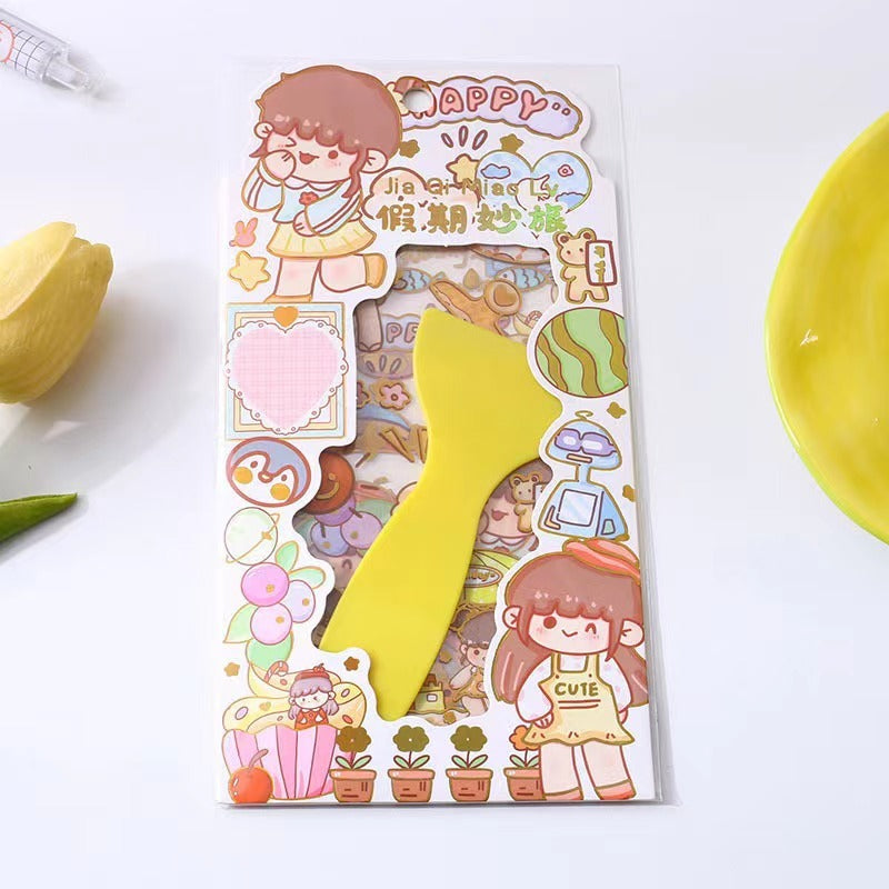 Transparent PET Handbook Material Decorative Stickers